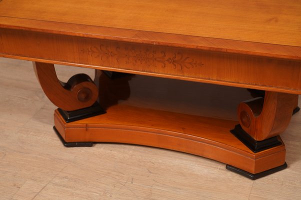 Austrian Art Nouveau Rectangular Sofa Table in Cherrywood, 1900s-UH-1768878