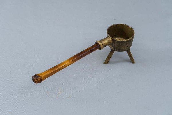 Austrian Ashtray with Bamboo Handle, 1950s-SPD-856179