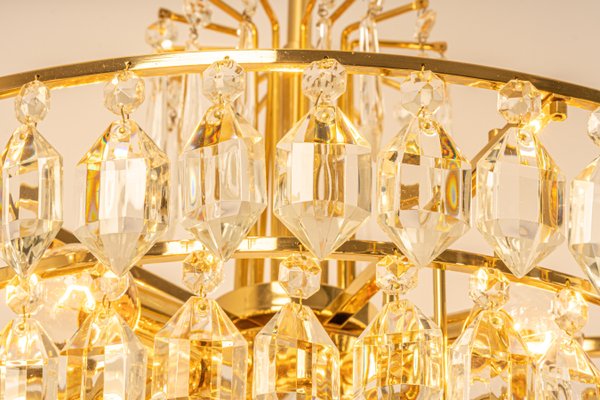 Austrian Bakalowits Chandelier in Brass and Crystal Glass, 1960s-UGR-1179947