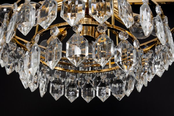 Austrian Bakalowits Chandelier in Brass and Crystal Glass, 1960s-UGR-1179947