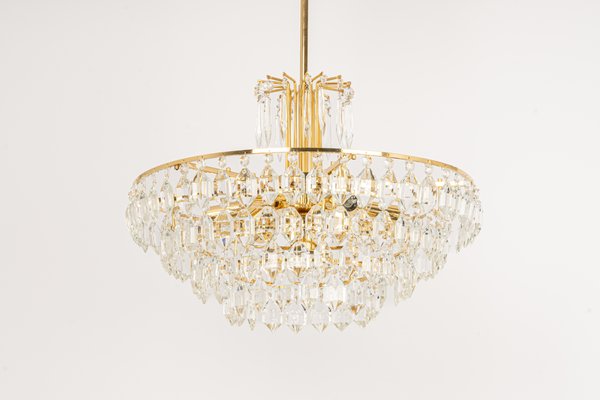 Austrian Bakalowits Chandelier in Brass and Crystal Glass, 1960s-UGR-1179947