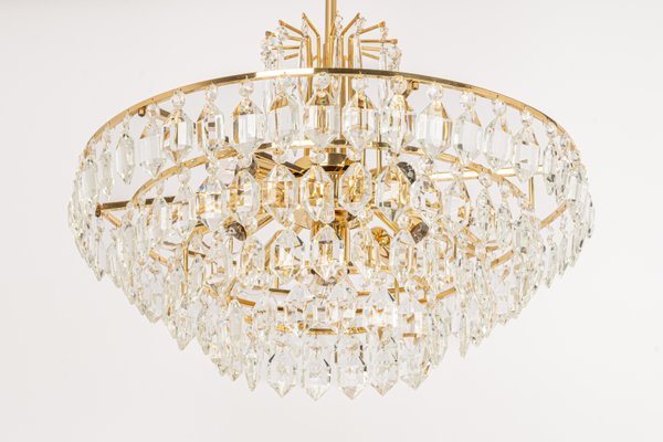 Austrian Bakalowits Chandelier in Brass and Crystal Glass, 1960s-UGR-1179947