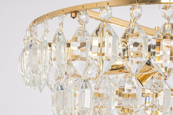 Austrian Bakalowits Chandelier in Brass and Crystal Glass, 1960s-UGR-1179947