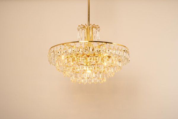 Austrian Bakalowits Chandelier in Brass and Crystal Glass, 1960s-UGR-1179947