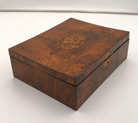 Austrian Biedermeier Jewelry Box in Walnut Veneer, 1820-NNB-1780838