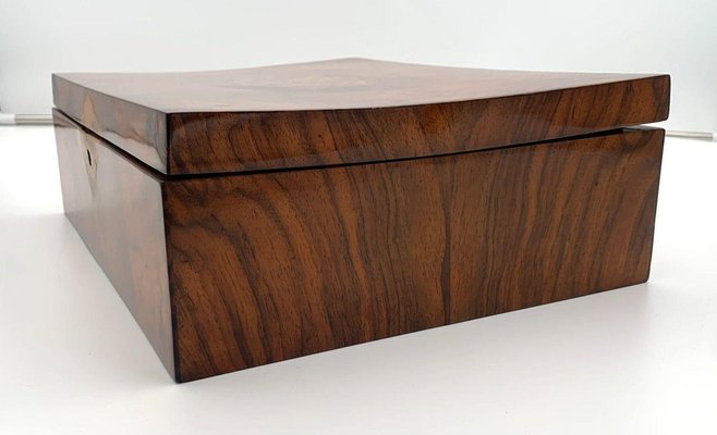 Austrian Biedermeier Jewelry Box in Walnut Veneer, 1820-NNB-1780838