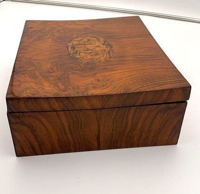 Austrian Biedermeier Jewelry Box in Walnut Veneer, 1820-NNB-1780838