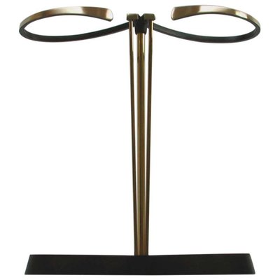 Austrian Black Lacquered and Brass Umbrella Stand in the Style of Walter Hagenauer, 1950s-OE-897854