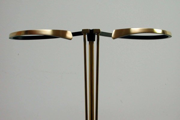 Austrian Black Lacquered and Brass Umbrella Stand in the Style of Walter Hagenauer, 1950s-OE-897854