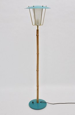 Austrian Blue Bamboo No 2081 Floor Lamp by J. T. Kalmar, 1960s-NB-801564