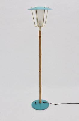 Austrian Blue Bamboo No 2081 Floor Lamp by J. T. Kalmar, 1960s-NB-801564