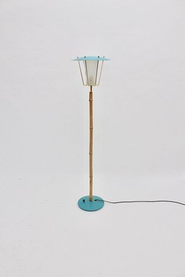 Austrian Blue Bamboo No 2081 Floor Lamp by J. T. Kalmar, 1960s-NB-801564