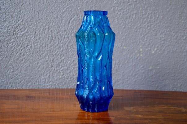 Austrian Blue Glass Vase, 1960s-AIU-1058059