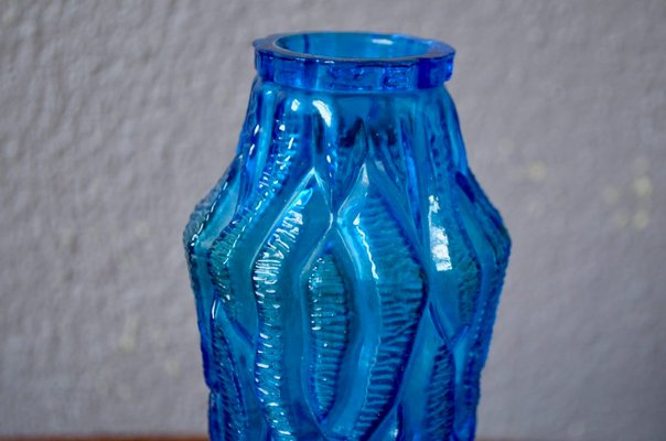 Austrian Blue Glass Vase, 1960s-AIU-1058059