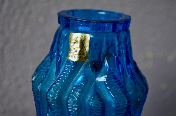 Austrian Blue Glass Vase, 1960s-AIU-1058059