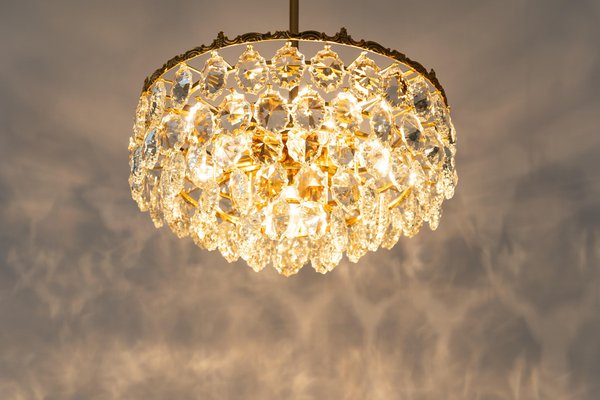 Austrian Brass and Crystal Glass Chandelier from Bakalowits, 1960s-UGR-1099382