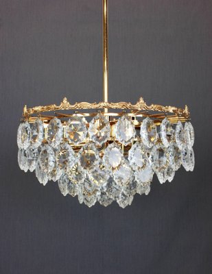 Austrian Brass and Crystal Glass Chandelier from Bakalowits, 1960s-UGR-1099382