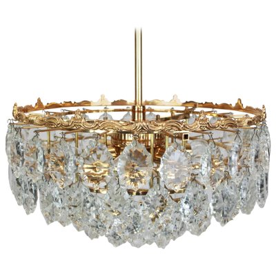 Austrian Brass and Crystal Glass Chandelier from Bakalowits, 1960s-UGR-1099382