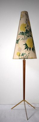 Austrian Brass and Teak Floor Lamp, 1950s-VA-547401