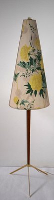 Austrian Brass and Teak Floor Lamp, 1950s-VA-547401