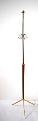 Austrian Brass and Teak Floor Lamp, 1950s-VA-547401