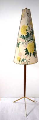 Austrian Brass and Teak Floor Lamp, 1950s-VA-547401