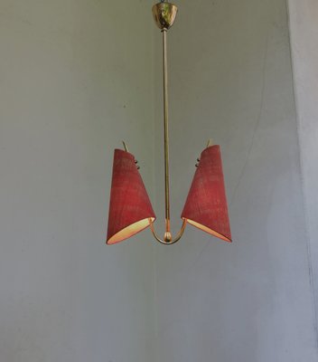 Austrian Brass Ceiling Lamp, 1950s-EY-685295