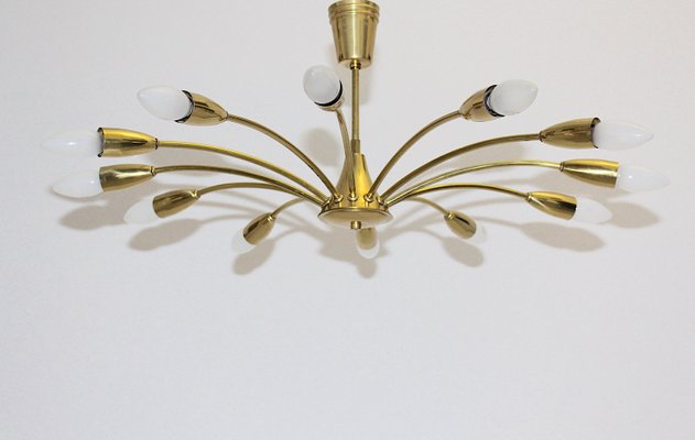 Austrian Brass Spider Flush Mount, 1950s-NB-569022