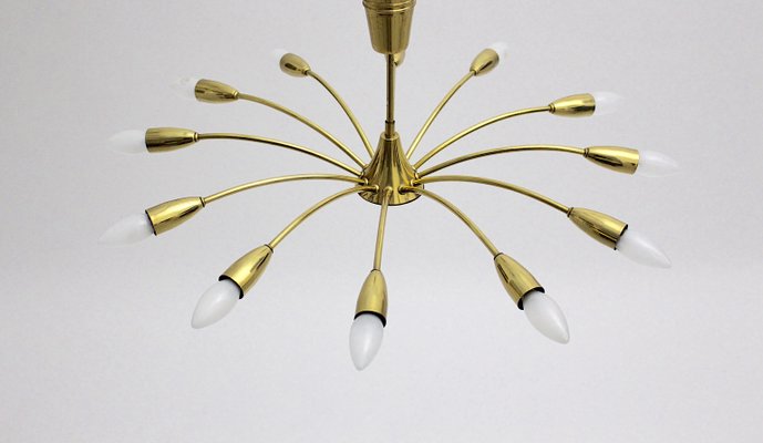 Austrian Brass Spider Flush Mount, 1950s-NB-569022