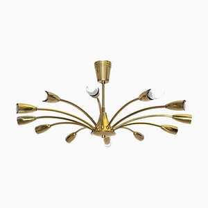 Austrian Brass Spider Flush Mount, 1950s-NB-569022