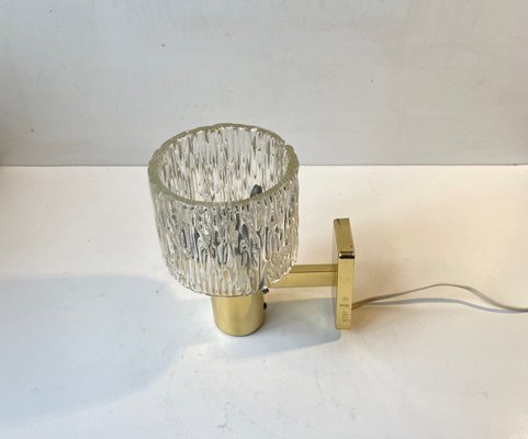 Austrian Crystal and Gilt Brass Wall Sconce by Hags, 1960s-LCR-1395935