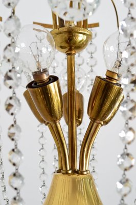 Austrian Crystal Glass and Brass Chandelier, 1950s-VNE-966113