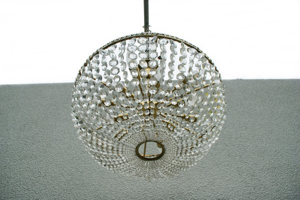 Austrian Crystal Glass Chandelier from Bakalovits and Sons, 1950s-DUM-1155192