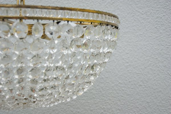 Austrian Crystal Glass Chandelier from Bakalovits and Sons, 1950s-DUM-1155192