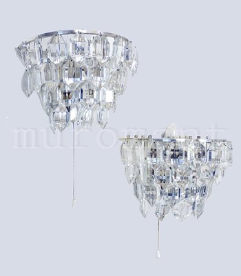 Austrian Facetted Crystal and Silver Plated Wall Sconces from Bakalowits, 1960, Set of 2-DEK-1114305