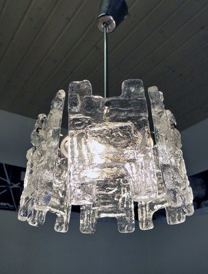 Austrian Frosted Glass and Nickel Chandelier by J. T. Kalmar for Kalmar, 1960s-DEK-553928