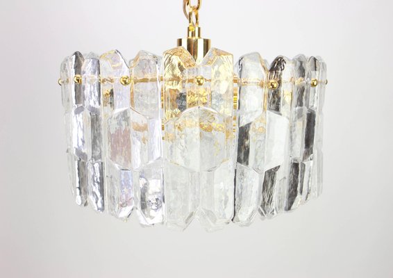 Austrian Gilt Brass Crystal Glass Light Fixture by Palazzo for Kalmar, 1970-UGR-1085612