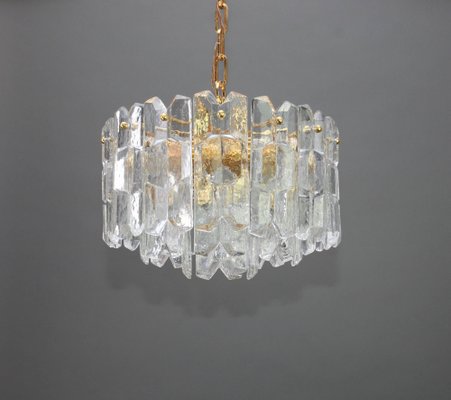 Austrian Gilt Brass Crystal Glass Light Fixture by Palazzo for Kalmar, 1970-UGR-1085612