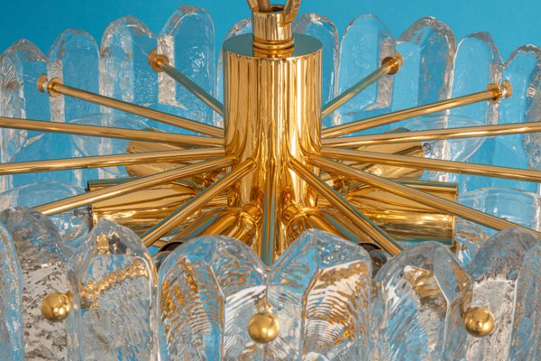 Austrian Gilt Brass Crystal Glass Light Fixture from Kalmar, 1970-UGR-1093006