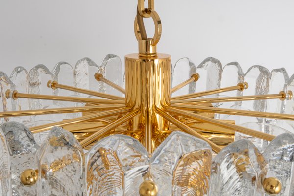 Austrian Gilt Brass Crystal Glass Light Fixture from Kalmar, 1970-UGR-1093006