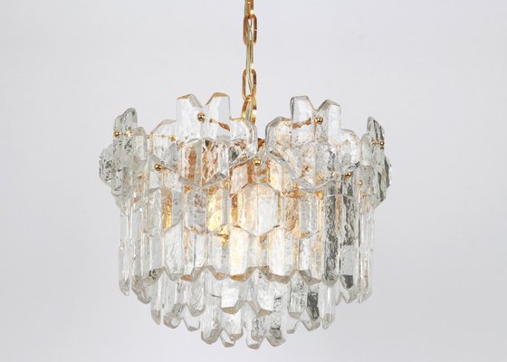 Austrian Gilt Brass Murano Glass Chandelier by Palazzo for Kalmar, 1970s-UGR-1085545