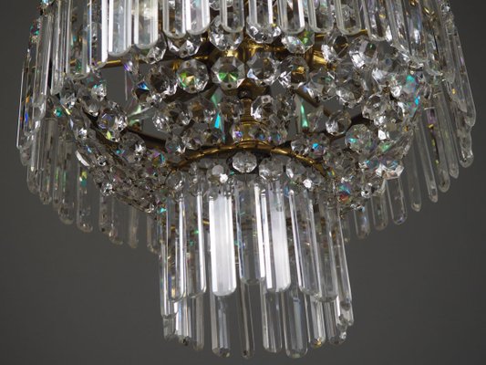 Austrian Glass Chandelier by Oswald Haerdtl for Lobmeyr, 1960s-GKC-605702