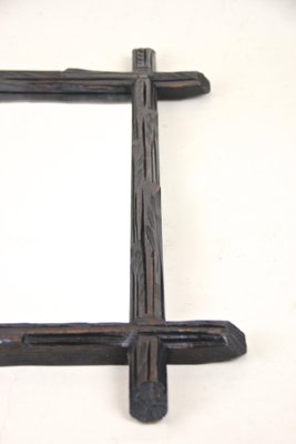 Austrian Hand Carved Black Forest Wall Mirror, 1880-TQA-1322039