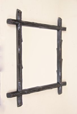 Austrian Hand Carved Black Forest Wall Mirror, 1880-TQA-1322039