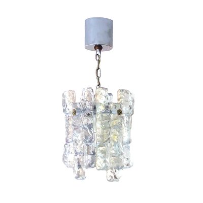 Austrian ''Ice-Glass'' Ceiling Lamp from Kalmar, 1970s-TPE-892552