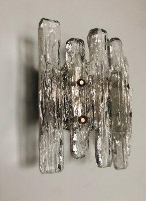 Austrian Ice-Glass Puck Wall Sconces from Kalmar Franken KG, 1970s, Set of 2-TPE-1348917