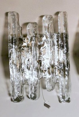 Austrian Ice Glass Wall Sconces by J.T. Kalmar, Set of 2-QRS-989518