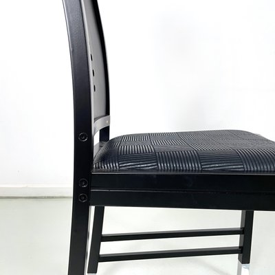 Austrian Modern Chairs in Black Wood attributed to Ernst W. Beranek for Thonet, 1990s, Set of 3-GDD-1741984