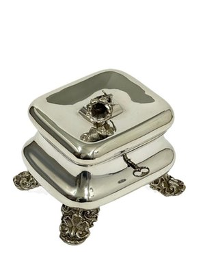 Austrian Silver Sugar Box Raised on Four Feet, 1853-UCH-1224427