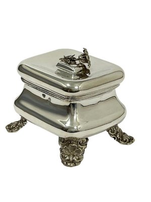 Austrian Silver Sugar Box Raised on Four Feet, 1853-UCH-1224427